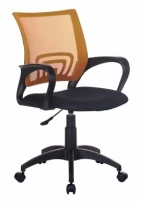 Кресло CH-695NLT Ткань/Сетка/Пластик/Металл, Оранжевый TW-38-3 (сетка)/Черный TW-11 (ткань)