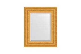 Зеркало с фацетом в раме Сусальное золото 80 мм
